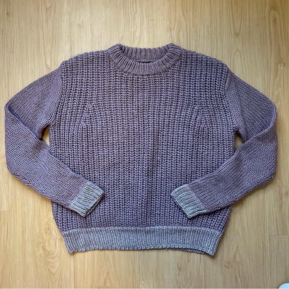 kate spade wool Crewneck Sweater with silver trim
